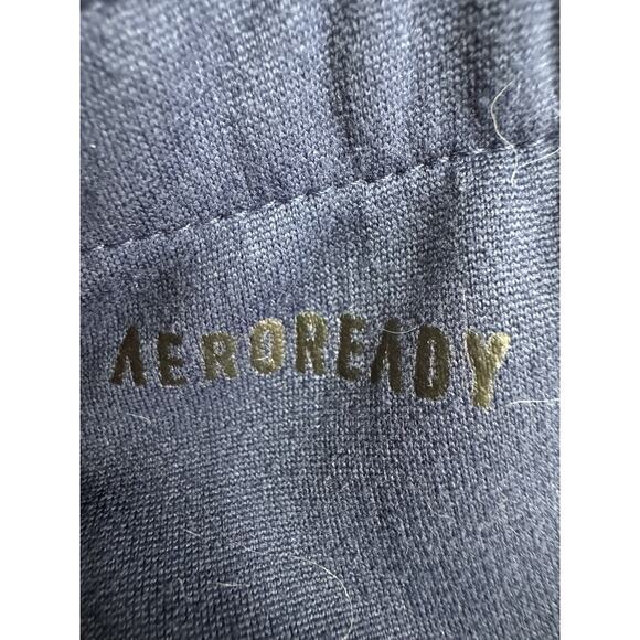 Mens Adidas Pants Football Soccer Tapered Leg Regular Fit NAVY BLUE Sz Medium - Picture 8 of 8